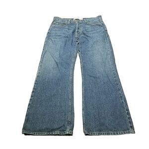 Levi's 567 Jeans Men's Size 34x32 Loose Bootcut Button Fly Blue Denim (35x31)